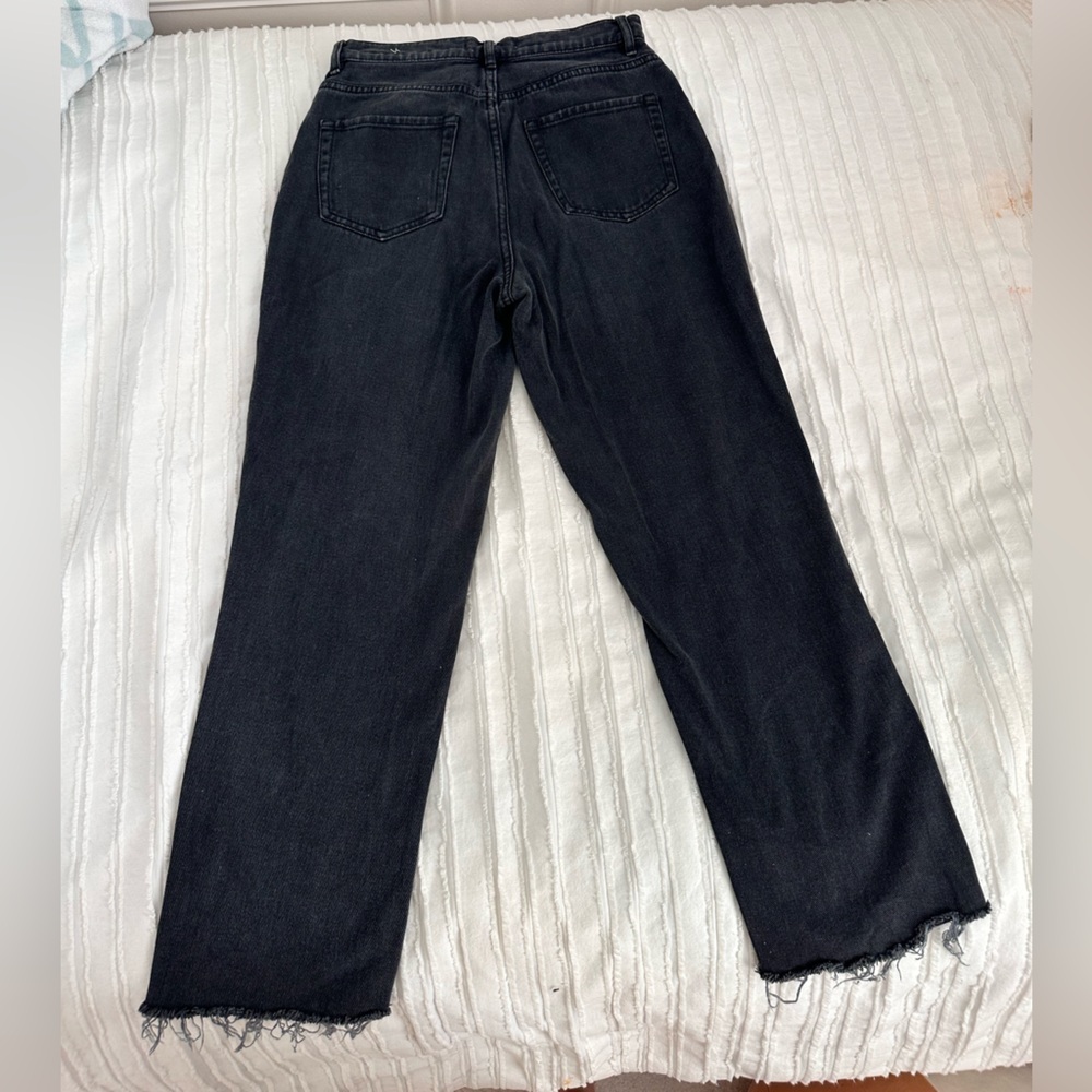 PacSun Black High Waisted Straight Distressed Jeans Size 25 - Picture 5 of 6